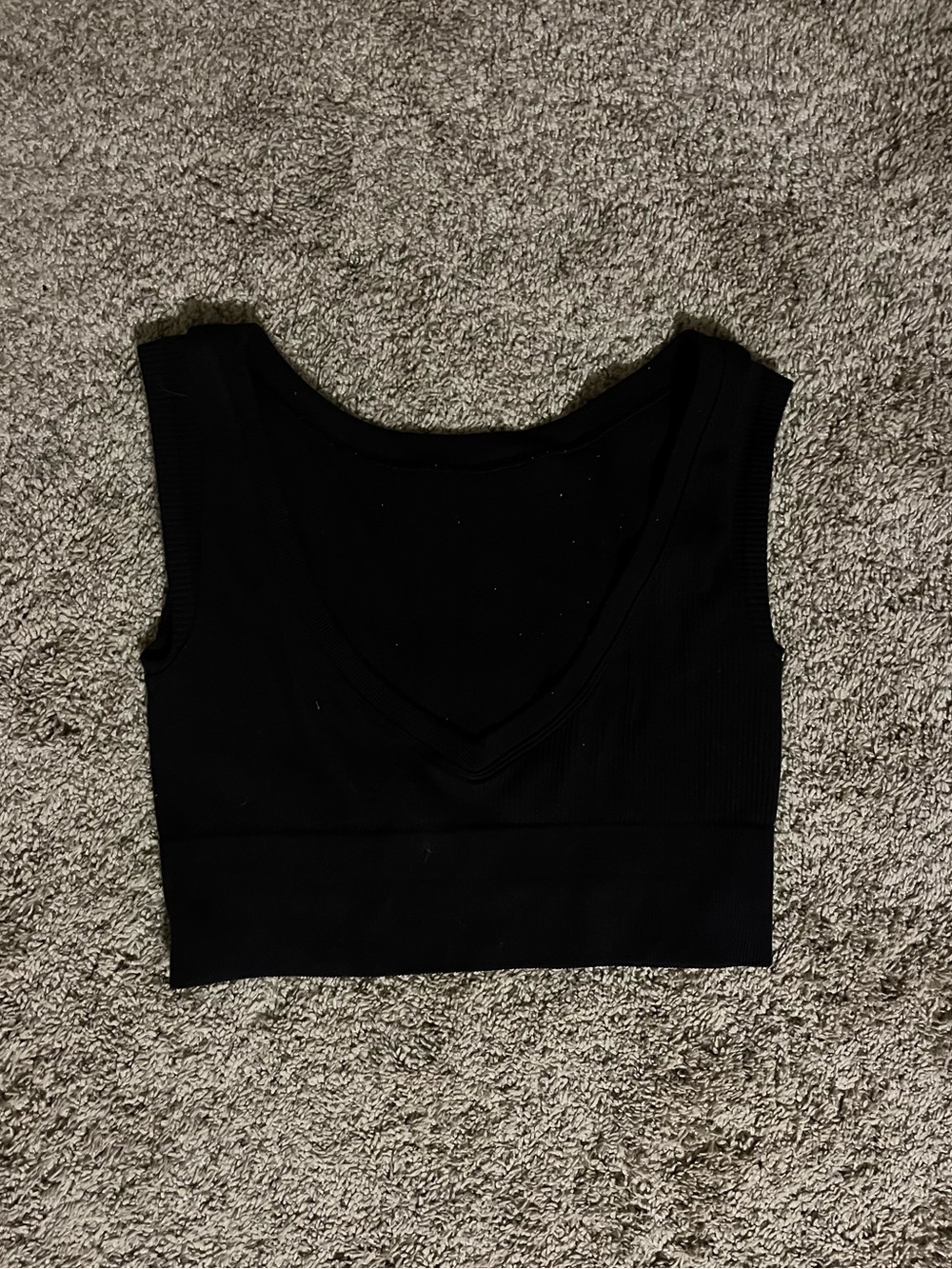 Classic Black Ribbed Tank Top AERIE